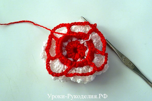 мастер-класс вязаного цветка