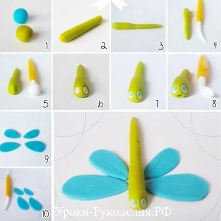 бабочка из пластилина