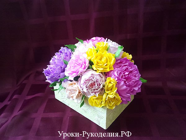 шкатулка с цветами